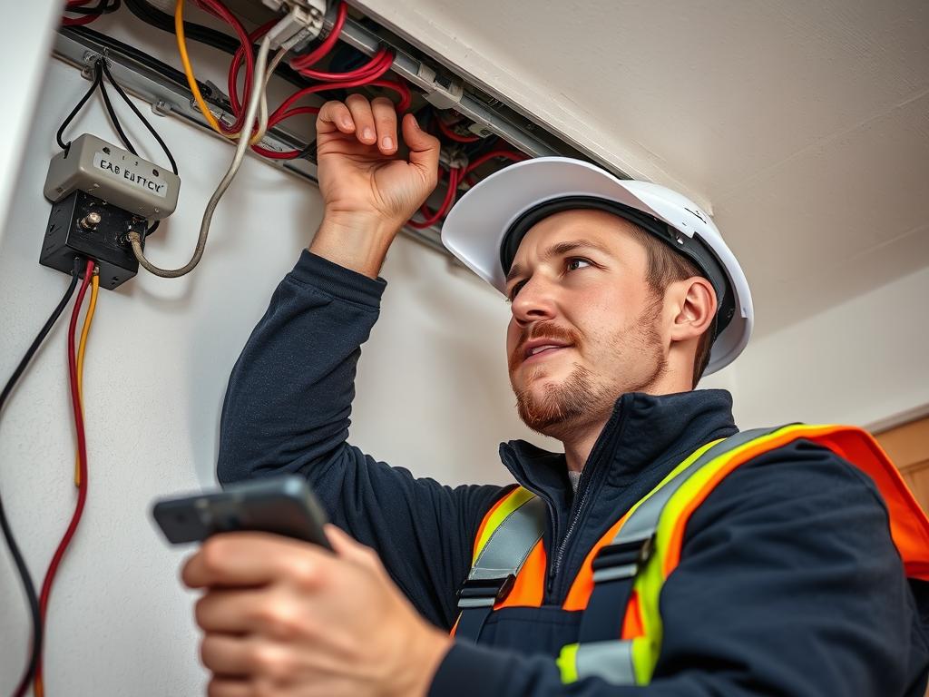 Leyton electrician installing new electrical wiring