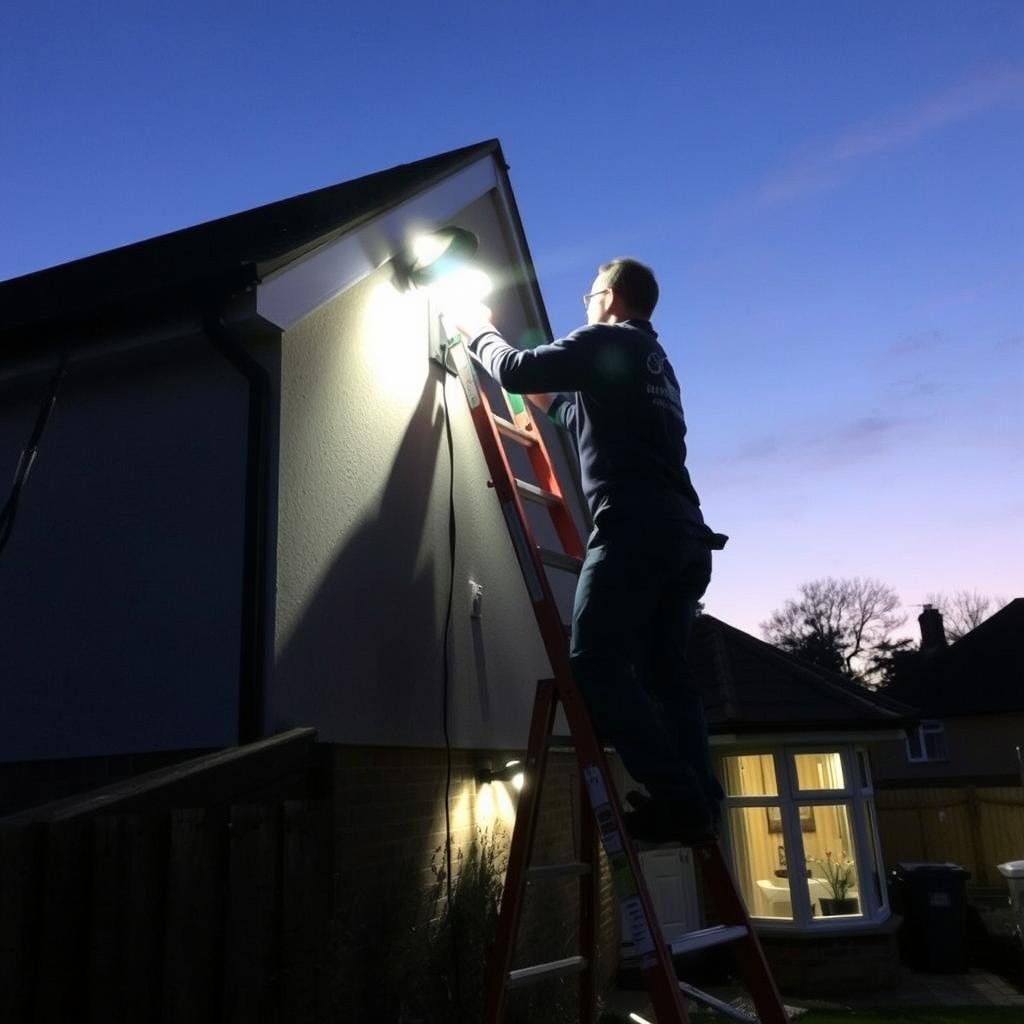 Outdoor lighting installation by Chingford electrician
